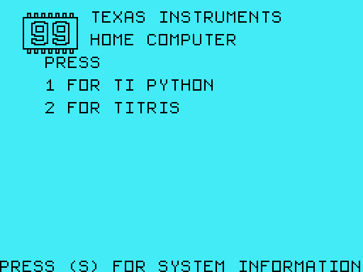 Console selection menu